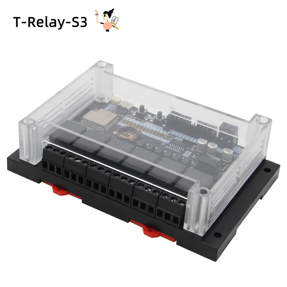 LILYGO T-Relay-S3 ESP32-S3    HRS4H-S-DC5V, 6   , Ȯ  24  LCD ÷, DIN  